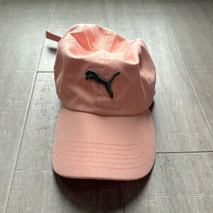 Puma Women's Pink Coral Athletic Workout Adjustable Hat Cap Fitness